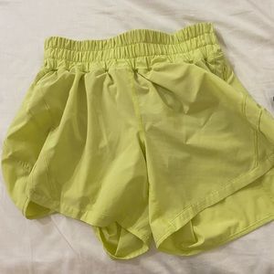 Lululemon Neon Yellow Running Shorts